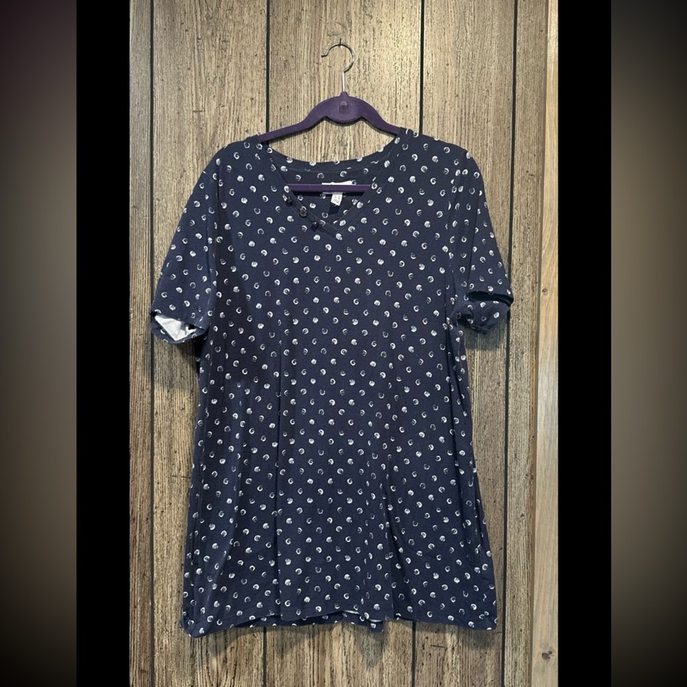 Denim & Co. Regular Printed Jersey V-Neck Tunic with Pockets